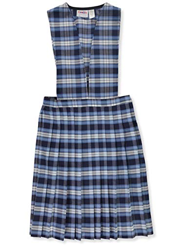 Cookie's Big Girls' Crystal Jumper (Sizes 7-20) - Blue/White *Plaid #76*,