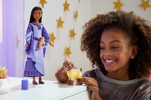 Mattel Disney Wish Asha of Rosas Adventure Pack Doll, Posable Fashion Doll with Removable Fashion, Animal Friends and Accessories, Toys Inspired by The Movie - image 2