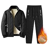 [HongzyFirm] ジャージ メンズ 上下セット 裏起毛 中綿ジャケット 防水 セットアップ 防寒 防風 裏ボア ジャケット ベスト 暖かい スウェット ブルゾン イージーパンツ ゴルフウェア スポーツウェア カジュアル 大きいサイズ 部屋着