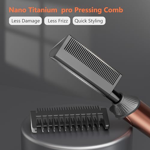 Peine LURA Nano Titanio para alisar cabello negro miniatura 3