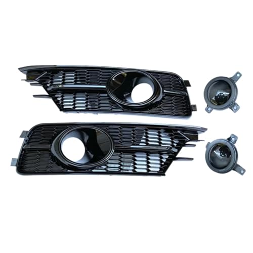 Grille feux antibrouillard Audi A6 C7 2016 2017 2018 nid d'abeille avant gris