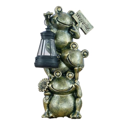 Statues de grenouille LED d'extérieur étanches pour balisage de chemin et pelouse de cour