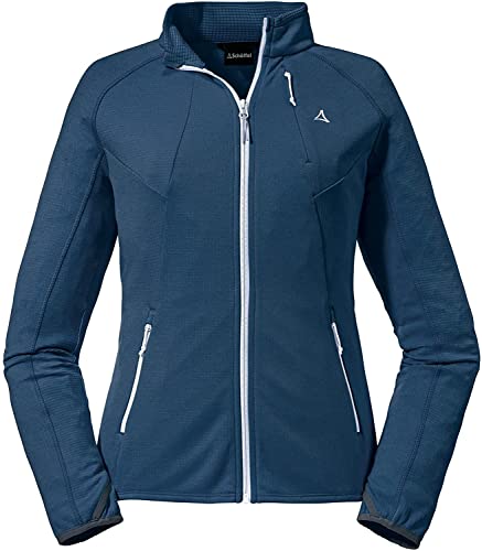 Schöffel Damen Fleece Jacket Rotwand L, warme und atmungsaktive Fleecejacke für Frauen, schnell trocknende Outdoor Jacke mit Daumenschlaufen und Taschen, dress blues, 36