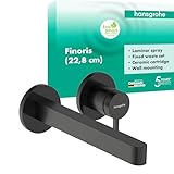 hansgrohe Finoris - Waschtischarmatur Unterputz für Wandmontage mit Ablauf, Wasserhahn Bad mit...