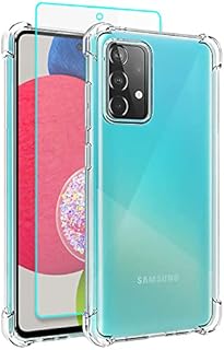  Samsung A52s Case, Samsung A52s 5G Case and Screen Protector, Shockproof Crystal Clear Slim Soft Silicone TPU Protective Phone Cover for Samsung Galaxy A52s 5G (Clear)