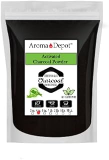 Aroma Depot 4 oz. Coconut Activated Charcoal Powder - Supports Health, Vegan, Non-GMO, No Additives, Food Grade, Teeth Whitening Powder, Charcoal for Facial Scrub, and Soap Making. (4 oz.)