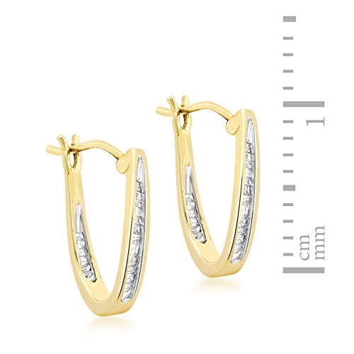 Carissima Gold Damen Diamant V-geformt Creolen 9k(375) 2mm x 17 Gelbgold