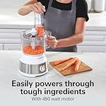 Hamilton Beach Food Processor & Vegetable Chopper for Slicing, Shredding, Mincing, and Puree, 10 Cups + Easy Clean Bowl Scraper, White and Stainless Steel (70733) - Image 4