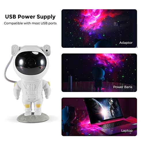 Kids Star Galaxy Night Light Projector With Timer, Christmas Astronaut Space Buddy Projector For Bedroom,Ceiling, Decor Planetarium Ambiance Gift, 360° Adjustable Starry Sky #TOP4