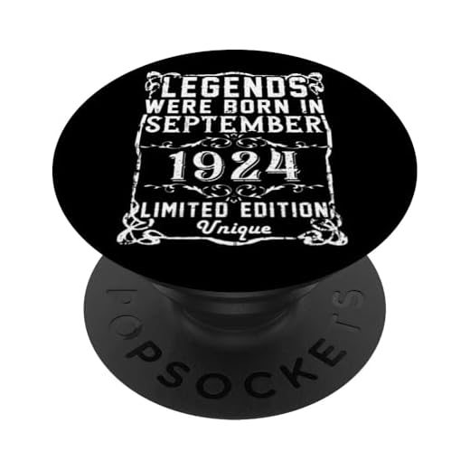 Cumpleaños Septiembre 1924 Edición Limitada Regalo Vintage PopSockets PopGrip Intercambiable
