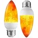 Eterbiz LED Flame Effect Table Lamp, 2 Modes Decorative Flickering Light Lamps Flame & Night Light, On/Off Control Home Decor Desk Lamp,Atmosphere Lighting Warm Yellow Lights (Short Table lamp)