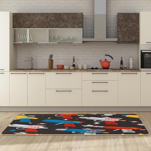 Alfombrilla de cocina antideslizante VAPOKF con acabado lavable resistente 6