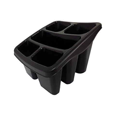Whitefurze Black Plastic Cutlery Drainer Cover