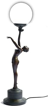 ART DECO BRONZE LIGHTING 'NORA STANDING' LADY LAMP