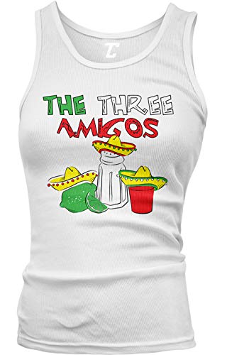 The Three Amigos - Cinco De Mayo Tequila Juniors Tank Top (White X-Large)