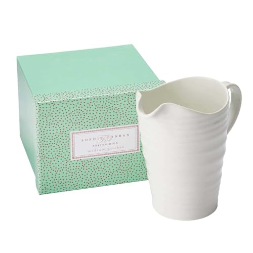 Portmeirion Sophie Conran 28 oz Medium Porcelain Pitcher - Elegant Jug for Serving Water, Milk & Beverages, Displaying Flowers - Durable Freezer-to-Oven Kitchen & Dining Home Décor - Thumbnail 4