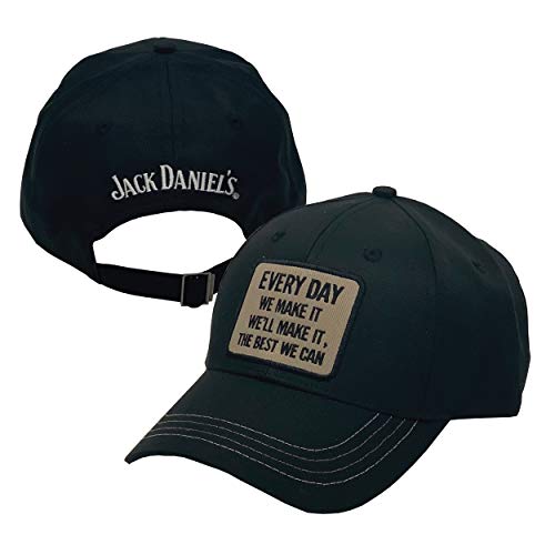 Jack Daniel s Official Every Day Quote Cap - Black Summer Baseball Hat for Men - Lightweight & Adjustable for Comfort