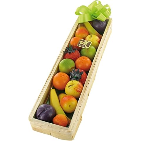 Odenwälder Marzipan Früchte Geschenkkorb in Spankistchen 225g Enthält 15g Früchte Bananen, Erdbeeren, Birnen, Orangen, Mirabellen, Äpfel, Pflaumen Cover