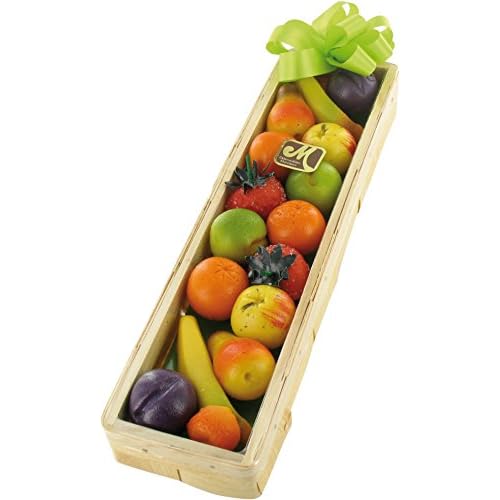 Odenwälder Marzipan Früchte Geschenkkorb in Spankistchen 225g Enthält 15g Früchte Bananen, Erdbeeren, Birnen, Orangen, Mirabellen, Äpfel, Pflaumen