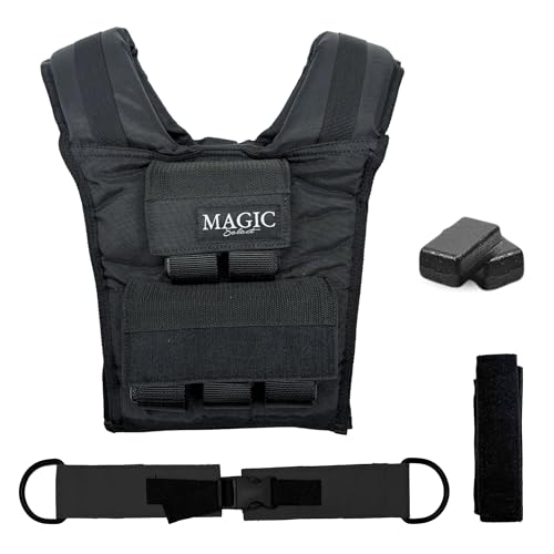 Giubbotto Zavorrato. Gilet Pesi da Allenamento. Gilet con Peso Regolabile 10 kg con Pesi Inclusi. Regolabile e Compatto per Uomo o Donna. Allenamento della Forza, Palestra in Casa, Crossfit, Corsa.