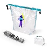 ロールトップバッグ 軽量 キャンプ ロールトップケース 登山 超万能バッグ 半透明 撥水 濡れた物収納 ショルダー付き コンパクト ビーチ ジム 登山 水泳 お風呂 アウトドア (ブルー, 2L)