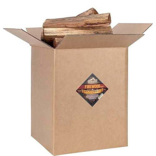 Smoak Firewood - Kiln Dried Premium Oak Firewood (Includes Firestarter) (Large (16inch Logs) 120-140lbs)