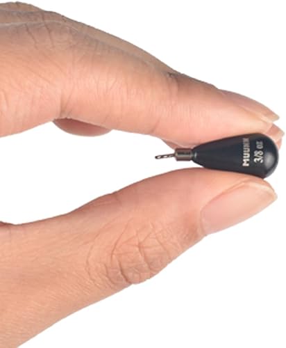 Miniatura 3 de MUUNN 10 Pack Tungsten Free Rig Tear Drop Shot Weights,Free Rig Fishing Sinkers kit for Drop Shot Rig,97% Density Tungsten Fishing Weights