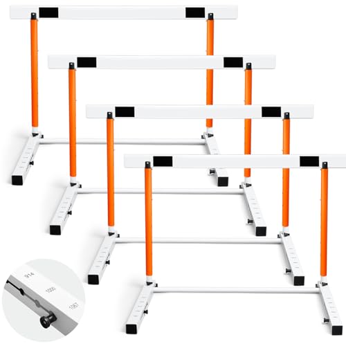Blulu 4 Pcs Adjustable Track & Field Hurdles 30-42 Inch