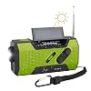 TKOOFN Dynamo zwengelradio FM AM op zonne-energie, draagbare multifunctionele outdoor Novelty noodradio met 2000 mAh als powerbank/leeslamp, alarm/SOS-signaal
