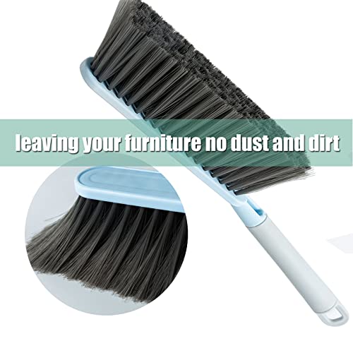 Image of Soft Cleaning Brush Hand Broom for Car /Bed /Couch /Draft /Garden /Furniture /Clothes Bedspread Carpet Cleaning Brush, Hotel Family Trip Easy Use for Showers, Bathtubs,Kitchens White (Pack of 2)