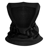 Kiiwah Braga Cuello Hombre y Mujeres, Elástica Calentador de Cuello Windstopper Mascarilla Moto Multifunción Bufanda Tubular Cuello para Esquí, Correr, Ciclismo