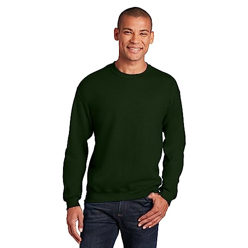 Gildan Adult Fleece Crewneck Sweatshirt, Style G18000, Pine Green, Medium