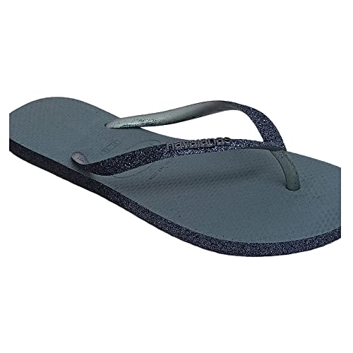Chinelo SANDALIAS HAVAIANAS SLIM SPARKLE FC Havaianas Feminino, Cinza,