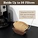 Coffee Filter Holder Magnetic, Solid Walnut Wood Coffee Filter Storage Organizer for Coffee Station, Holds Up to 100 V60-Style Cone Paper Filters, Side Mount for Espresso Machine or Fridge