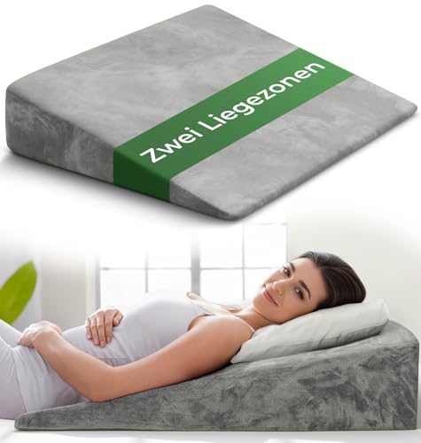 Keilkissen für Bett und Couch, Matratzenkeil, Reflux Kissen [mit 2...
