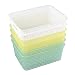 Obston Bathroom Plastic Storage Baskets for Organizing, Set of 4