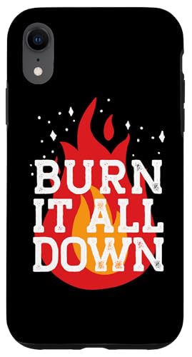 BURN IT ALL DOWN �t�F�~�j�X�g �X�}�b�V�� �ƕ����� �~�[�� �X�}�z�P�[�X iPhone XR �p