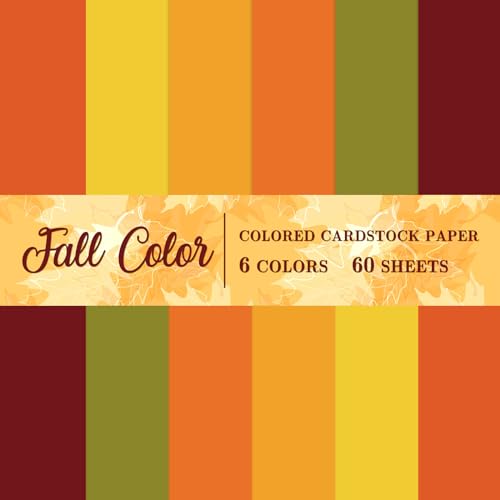 60 Sheet 8.5 x 11 Inch Fall Color Thick Paper