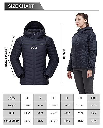 Camelsports Women's Down Jacket Hooded Winter Light Weight Short Puffer Coats With Thermal Heat Reflective Lining Packable Warm Windproof Ladies Parka Fashion #TOP6