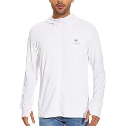 Men's UPF 50+ Sun Protection Light Hoodie Jacket Zip Up UV Fishing Shirts