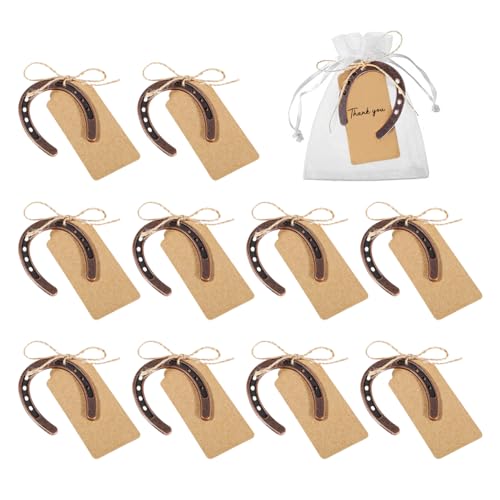 YZROHYI 10 Pezzi Decorazione Ferro Di Cavallo Piccolo 6X7 cm,Ferro