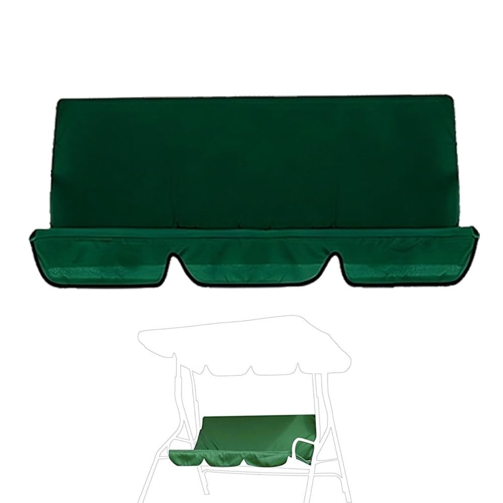 MACAGGTNTU Patio Swing Cushion Cover Outdoor Bench Swing Seat Replacement Covers 210D Oxford Cloth Waterproof Fabric Garden Swings Chair 51x18x3in 59x20x4in(Green,130x45x8cm/51x18x3in)