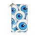 BROLEO Rounded Eyeballs Prints Leather Long Clutch Wallet for Fashionable Girls and Women - Durable, Stylish, and Functional, Black, One Size