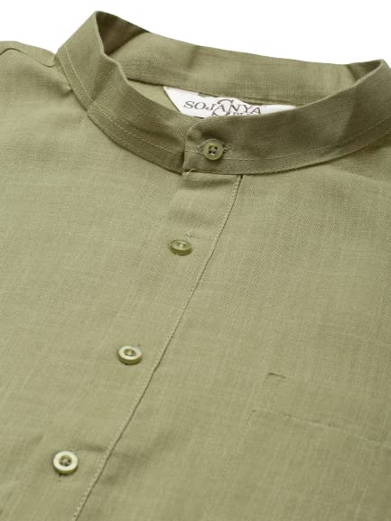 Image of SOJANYA (Since 1958, Men's Silk Blend Grey Kurta Pyjama & Silk Blend Jacket Combo