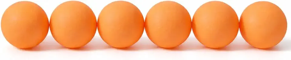 Bolas de Ping Pong, Laranja, 40mm, Plástico, Kit com 6 Unidades, Tênis de Mesa Recreativo