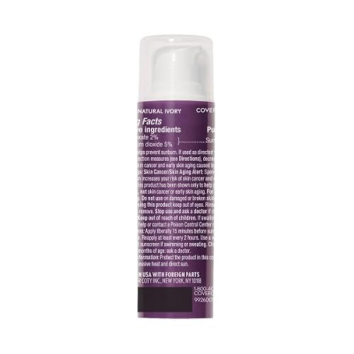 COVERGIRL Advanced Radiance Age Defying Foundation Makeup Natural Ivory, 1 oz (packaging may vary)