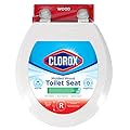 Clorox Round Wood Toilet Seat with Easy-Off Hinges-Wiggle Free Design ?16.54 x 16.5 x 0.99 inches