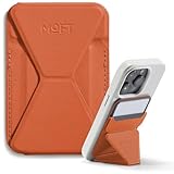 MOFT MagSafe Cartera Soporte para iPhone 17/16/15/14/13 Series Compatible con MagSafe, Soporte Magnético de MOVAS Cuero Vegano para Teléfono con 3 Ángulos de Visión, 2 Soportes Tarjetas (Amanecer)