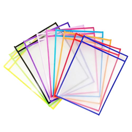 Pochette effaçable A4 réutilisable pour organisation bureau et classe d'école