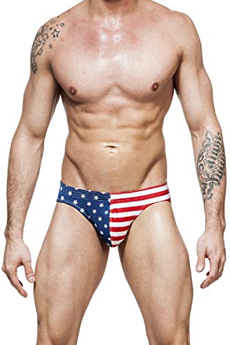 Gary Majdell Sport Men's USA Flag Stars Bikini Swimsuit Navy/Red Stripes X-Large - Thumbnail 5